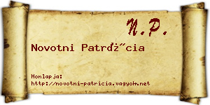 Novotni Patrícia névjegykártya